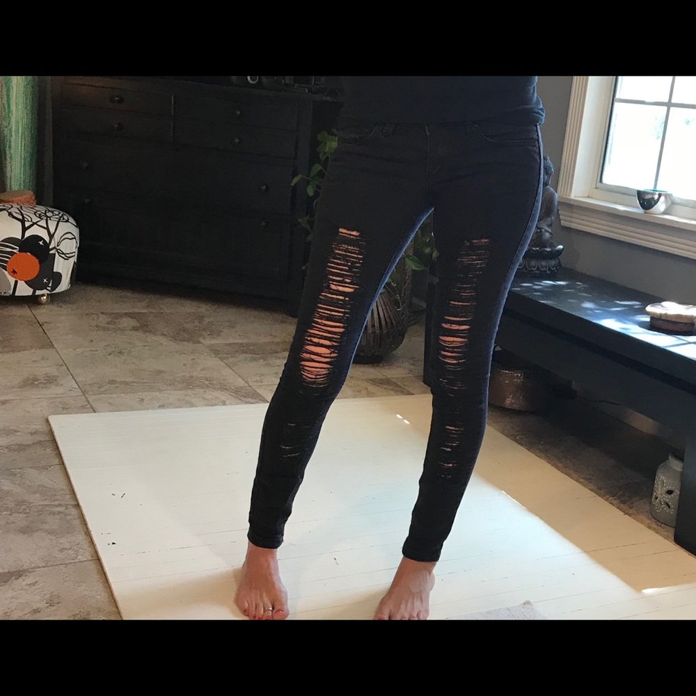 Lovesick black ripped jeans skinny size 0